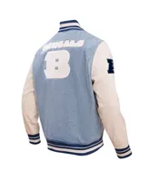 Men's Pro Standard Denim Distressed Cincinnati Bengals Varsity Blues Full-Snap Jacket