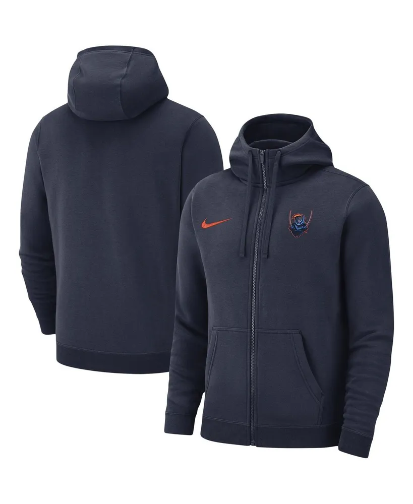 Men's Nike Navy Virginia Cavaliers Club Full-Zip Hoodie