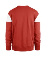 Men's '47 Brand Red Distressed San Francisco 49ers Groundbreaker Onset Pullover Sweatshirt