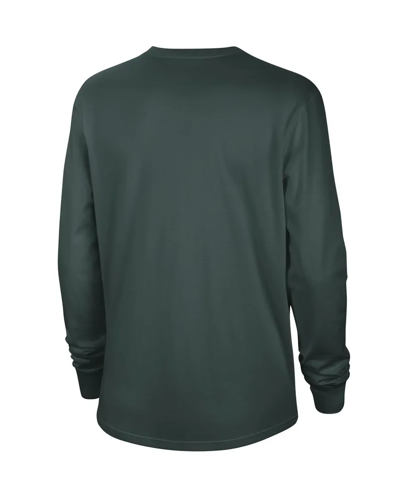 Women's Nike Green Distressed Michigan State Spartans Vintage-Like Long Sleeve T-shirt