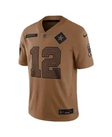 Men's Nike Roger Staubach Brown Distressed Dallas Cowboys 2023 Salute To Service Retired Player Limited Jersey