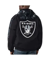 Men's Starter Black Las Vegas Raiders Thursday Night Gridiron Full-Zip Hoodie Jacket