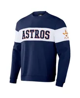 Men's Darius Rucker Collection by Fanatics Navy Houston Astros Stripe Pullover Sweatshirt