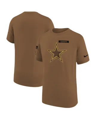 Big Boys Nike Brown Dallas Cowboys 2023 Salute to Service Legend T-shirt