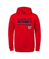 Big Boys Red Washington Nationals Headliner Performance Pullover Hoodie