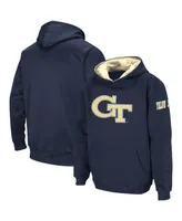 Big Boys Colosseum Navy Georgia Tech Yellow Jackets Logo Pullover Hoodie