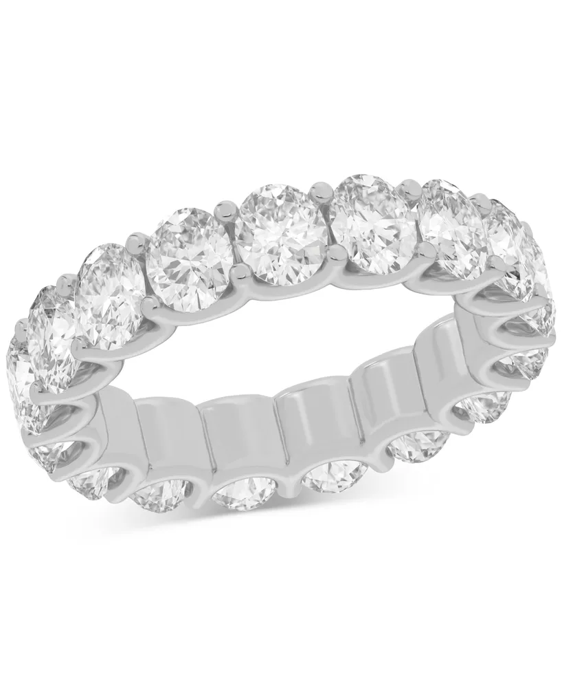 Diamond Oval-Cut Eternity Band (5 ct. t.w.) Platinum or 14k Gold