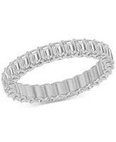 Diamond Emerald-Cut Eternity Band (2 ct. t.w.) Platinum or 14k Gold