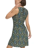 Tommy Hilfiger Women's Paisley Sleeveless Shift Dress