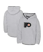 Big Girls Heather Gray Philadelphia Flyers Ultimate Teddy Fleece Pullover Hoodie