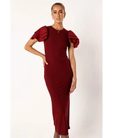 Cally Ruffle Sleeve Maxi Dress