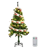 Yescom 4 Ft Artificial Christmas Tree & 20 Led Pine Cone String Lights Kit W/200 Branch Tips, For Christmas Decoration