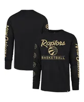 Men's '47 Brand Black Toronto Raptors 2023/24 City Edition Triplet Franklin Long Sleeve T-shirt