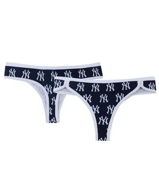 Women's Concepts Sport Navy New York Yankees Allover Print Knit Thong Set