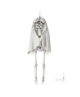 Yescom Life Size Skeleton Poseable Full Size Two Head 5.4Ft Halloween Party Decoration Haunted House 2024