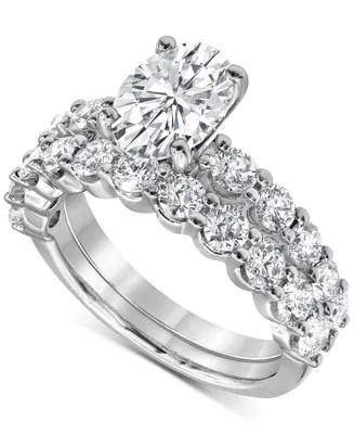 Badgley Mischka Certified Lab Grown Diamond Oval Bridal Set (3-3/8 ct. t.w.) in 14k Gold