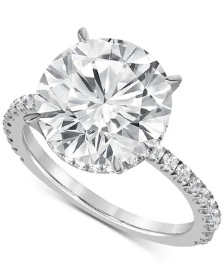 Badgley Mischka Certified Lab Grown Diamond Hidden Halo Engagement Ring (4 ct. t.w.) in 14k Gold