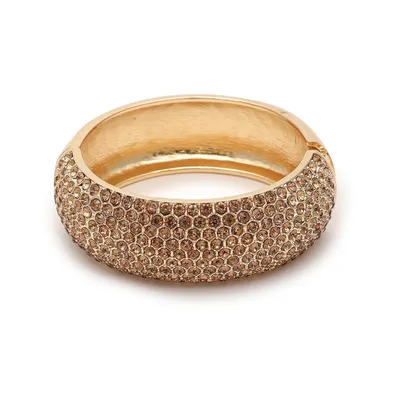 Sohi Women's Gold Embellished Statement Bracelet
