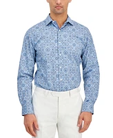 Bar Iii Men's Slim-Fit Butterfly Pattern Dress Shirt, Created for Macy's