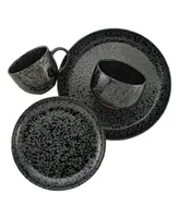 over&back Noir 16 Piece Dinnerware Set