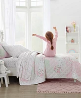 Laura Ashley Kids Ellyn Reversible 3 Piece Quilt Set, Full