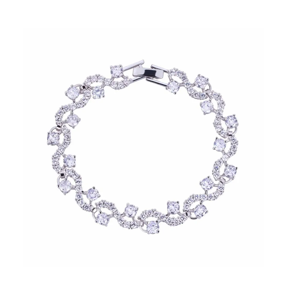 Tennis Bracelet with Round Cut Cubic Zirconia