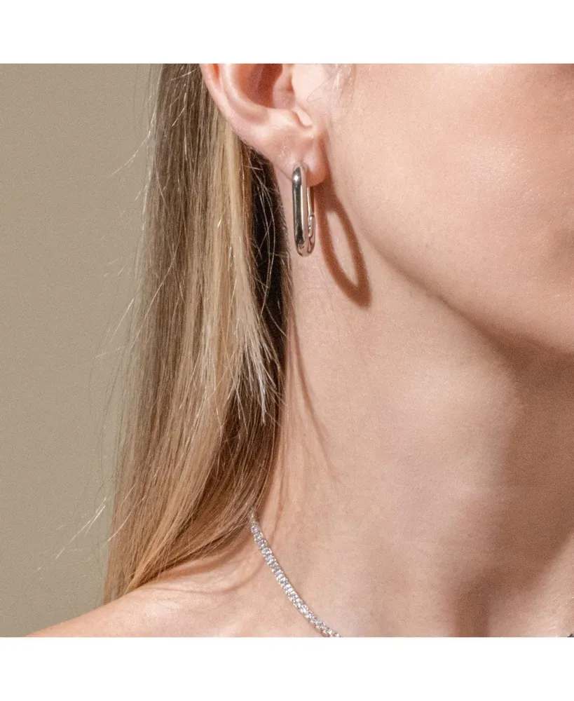 Angie Rectangular Hoop Earrings