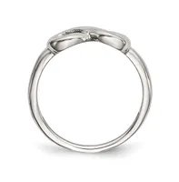 Chisel Stainless Steel Polished Infinity Symbol Ring