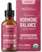 SMNutrition Hormone Balance Liquid Drops | with Stinging Nettle, Black Cohosh, Red Raspberry Leaf, Chasteberry & More | Menopause, Hot Flash, & Pms Re