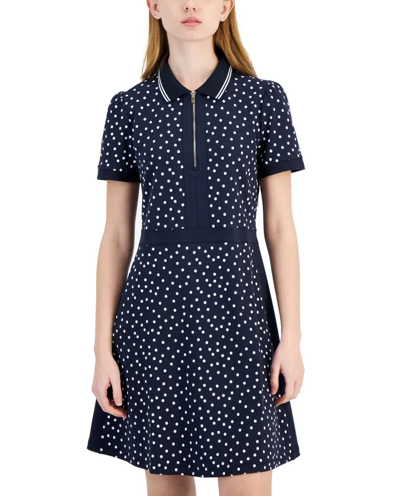 Tommy Hilfiger Women's Dot-Print A-Line Dress