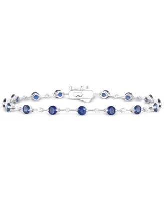 Emerald (2-1/8 ct. t.w.) & Diamond (1/2 ct. t.w.) Bracelet in 14k Gold (Also in Ruby & Sapphire)