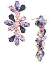 I.n.c. International Concepts Gold-Tone Multi-Stone Flower Drop Earrings, Created for Macy's