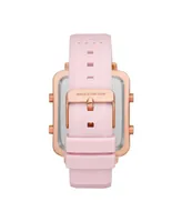 Skechers Women's Naylor Digital, Rose Gold-Tone Alloy Watch, Pink