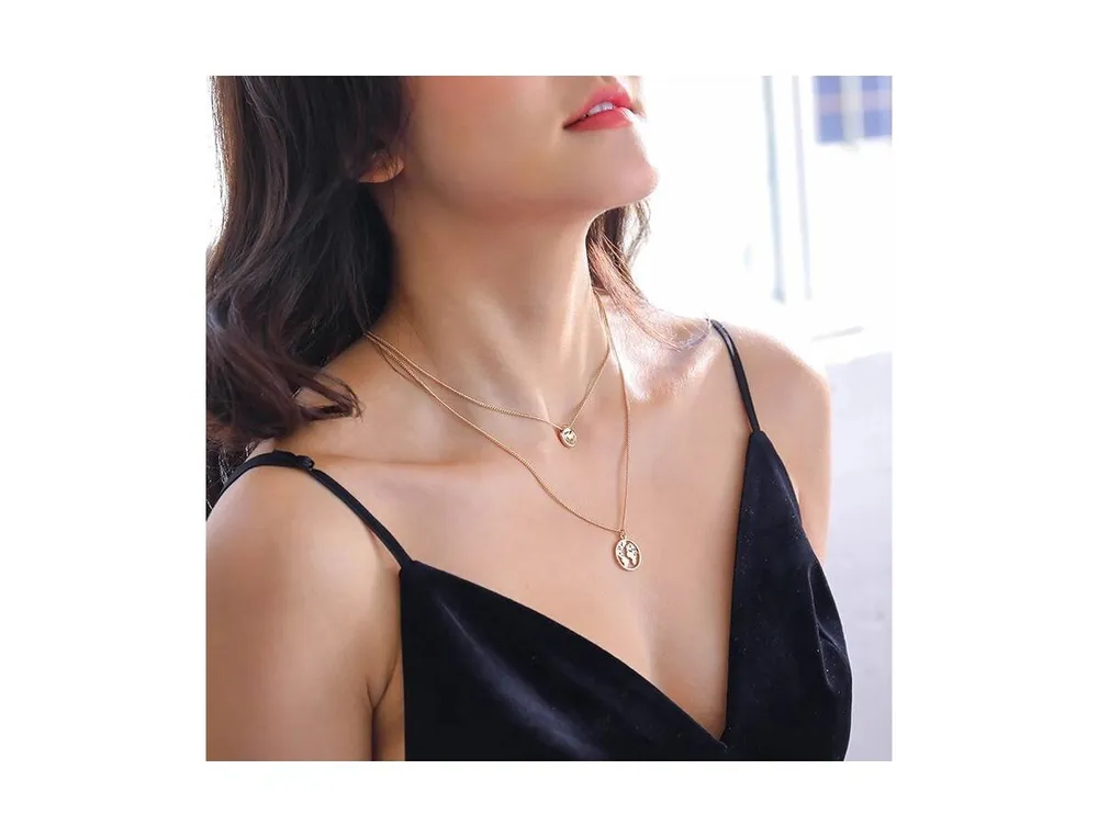 Layer Necklace with Globe Pendant for Women