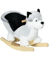 Qaba Baby Rocking , Husky-Themed Rocking Animal for Kids 18+ Months