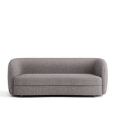 Isabella 82.5" Boucle Fabric Curved Sofa