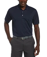 Pga Tour Men's Airflux Solid Mesh Short Sleeve Golf Polo Shirt