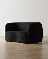 Isabella 63" Boucle Fabric Curved Loveseat