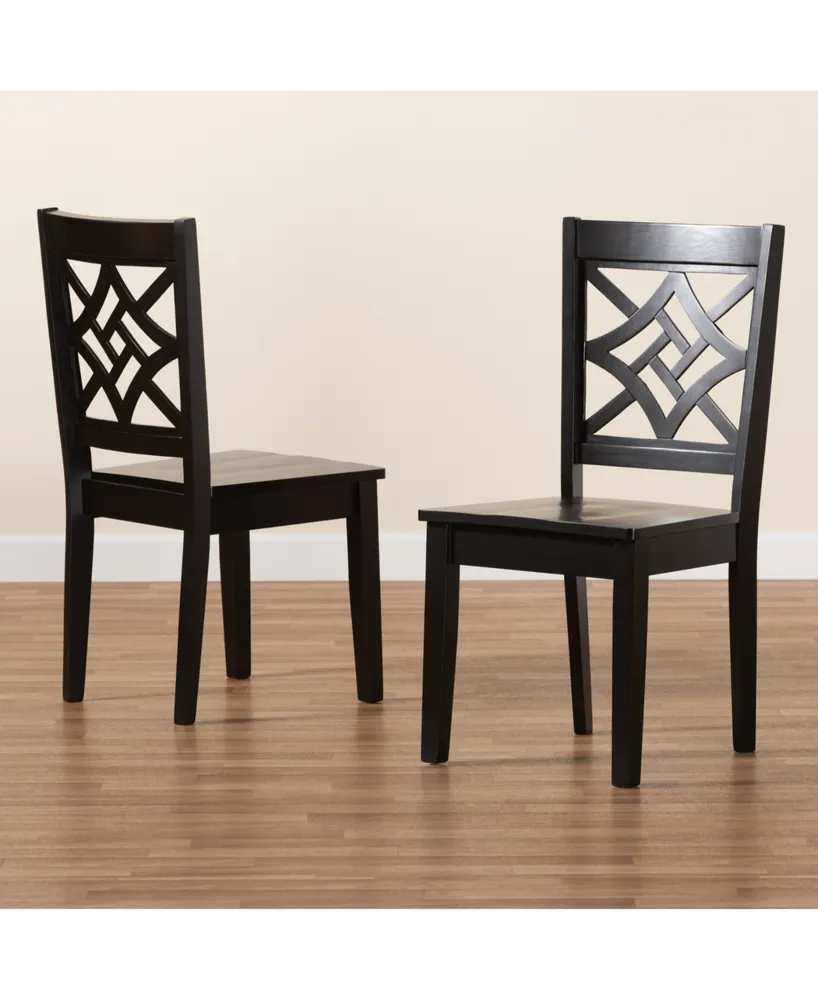 Baxton Studio Nicolette Modern and Contemporary 2-Piece Finished Wood Dining Chair Set