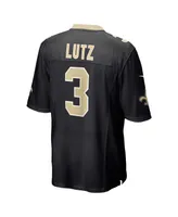 Men's Nike Wil Lutz Black New Orleans Saints Game Jersey