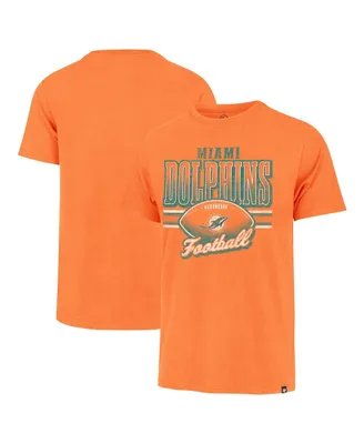 Men's '47 Brand Orange Distressed Miami Dolphins Last Call Franklin T-shirt