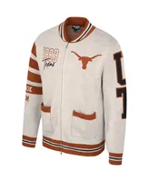 Men's and Women's The Wild Collective Cream Texas Longhorns Jacquard Full-Zip Sweater