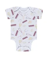 Newborn and Infant Boys and Girls Wear by Erin Andrews Gray, Burgundy, White Washington Commanders Three-Piece Turn Me Around Bodysuits and Pant Set