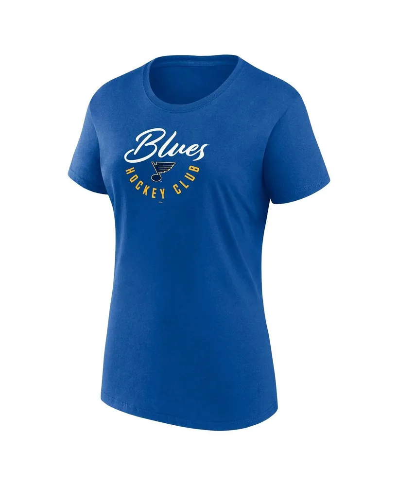 Women's Fanatics Blue St. Louis Blues Long and Short Sleeve Two-Pack T-shirt Set