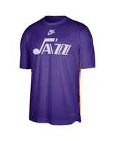 Men's Nike Purple Utah Jazz Hardwood Classics 2023/24 Classic Edition Performance Pregame Shooting T-shirt