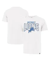 Men's '47 Brand White Detroit Lions Restart Franklin T-shirt