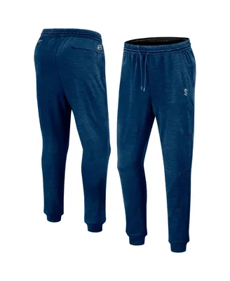 Men's Fanatics Heather Deep Sea Blue Seattle Kraken Authentic Pro Fleece Sweatpants