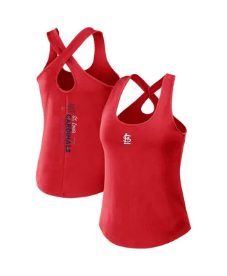 Women's Wear by Erin Andrews Red St. Louis Cardinals Cross Back Tank Top