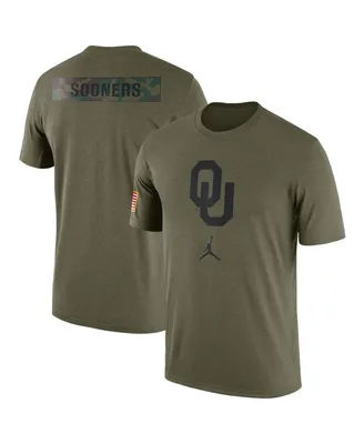 Men's Jordan Olive Oklahoma Sooners Military-Inspired Pack T-shirt
