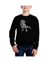 Dino Pics - Big Boy's Word Art Crewneck Sweatshirt